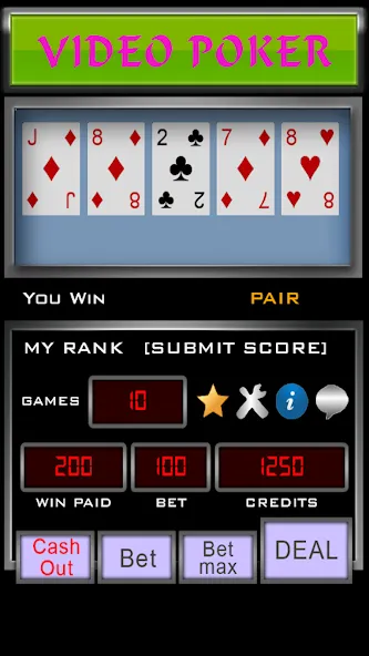 Video Poker (Видео Покер)  [МОД Много денег] Screenshot 4