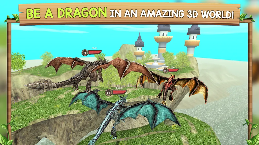 Dragon Sim Online: Be A Dragon  [МОД Бесконечные монеты] Screenshot 1