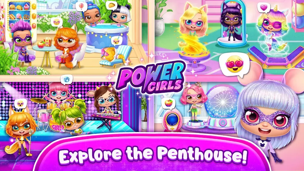 Power Girls - Fantastic Heroes  [МОД Menu] Screenshot 3