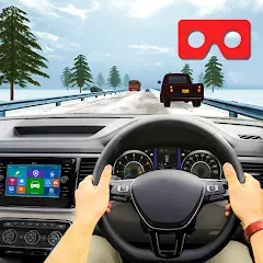 Скачать взлом VR Traffic Racing In Car Drive (ВР Трафик Гонки на Автомобиле Вождения)  [МОД Unlocked] - стабильная версия apk на Андроид