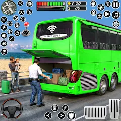 Взлом Coach Tourist Bus City Driving  [МОД Бесконечные монеты] - полная версия apk на Андроид