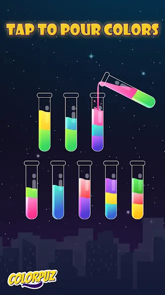 Colorpuz - Water Sort Puzzle (Колорпаз)  [МОД Бесконечные монеты] Screenshot 1