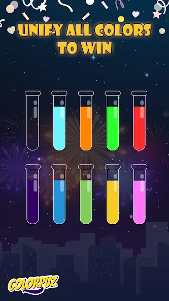 Colorpuz - Water Sort Puzzle (Колорпаз)  [МОД Бесконечные монеты] Screenshot 3