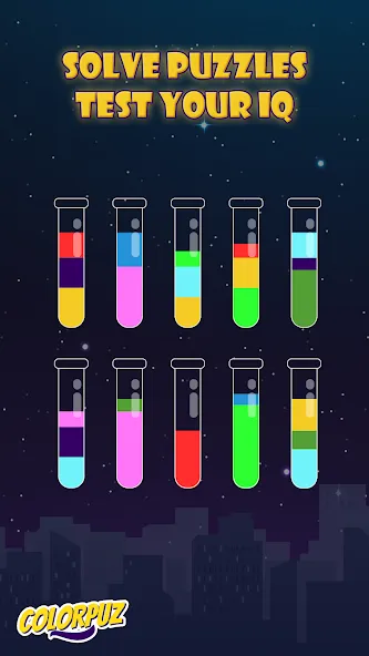Colorpuz - Water Sort Puzzle (Колорпаз)  [МОД Бесконечные монеты] Screenshot 4