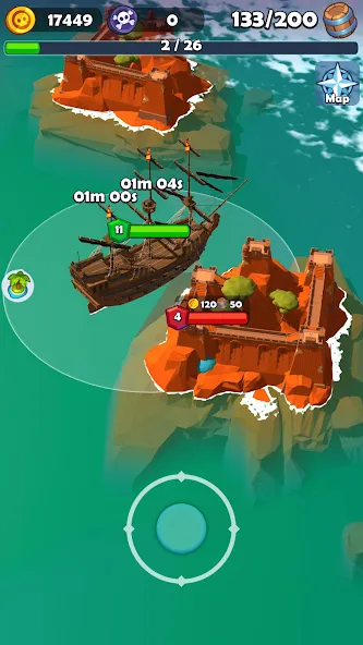 Pirate Raid - Caribbean Battle (Пиратское налетении)  [МОД Unlocked] Screenshot 4