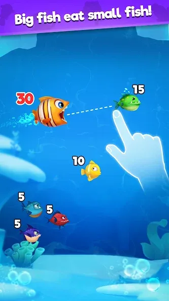 Fish Go.io - Be the fish king  [МОД Много монет] Screenshot 1