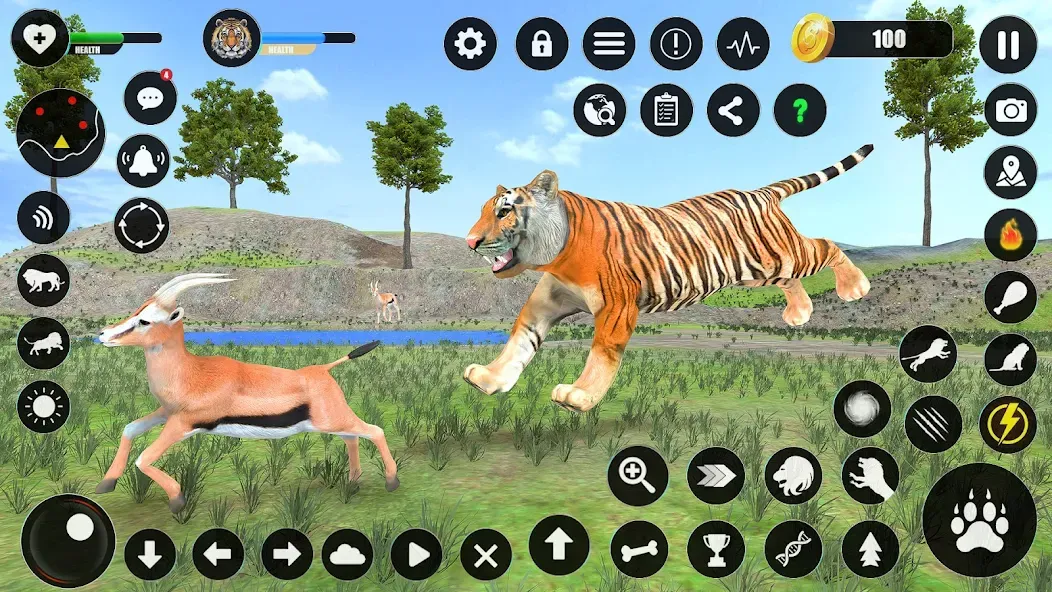 Tiger Simulator Animal Games (Тигровый симулятор  игры с животными)  [МОД Много монет] Screenshot 3