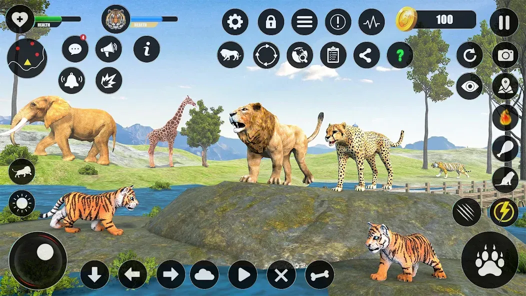 Tiger Simulator Animal Games (Тигровый симулятор  игры с животными)  [МОД Много монет] Screenshot 5