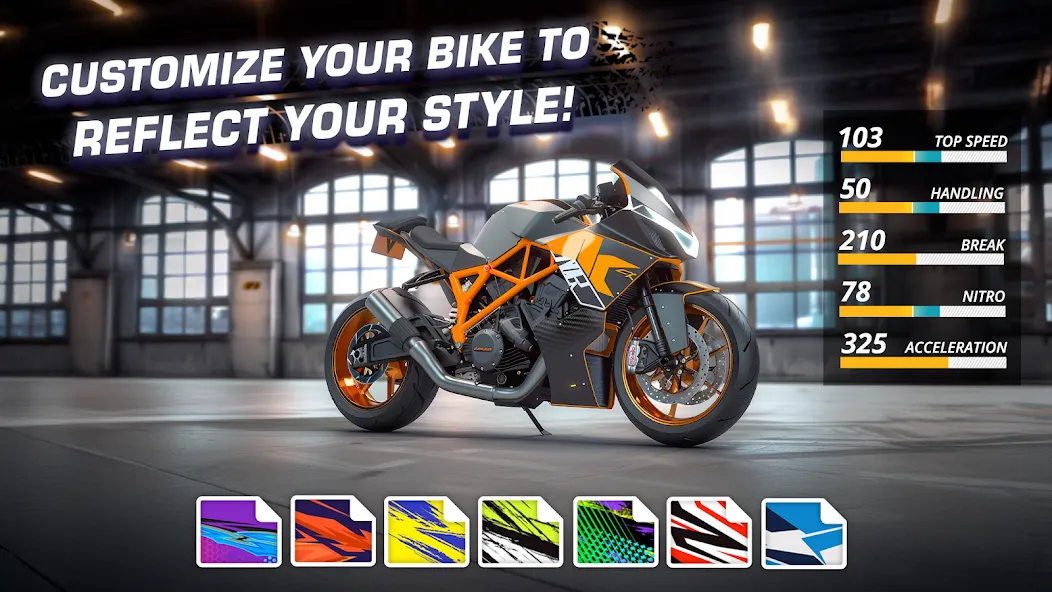 Motor Bike: Xtreme Races  [МОД Бесконечные монеты] Screenshot 4