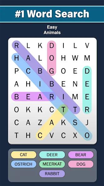 Word Search: Word Find (Ворд Срч)  [МОД Unlocked] Screenshot 1