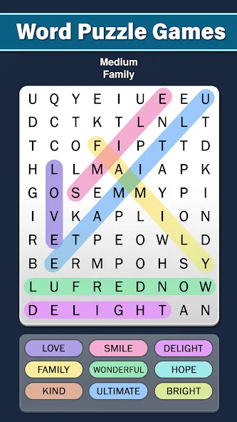 Word Search: Word Find (Ворд Срч)  [МОД Unlocked] Screenshot 2