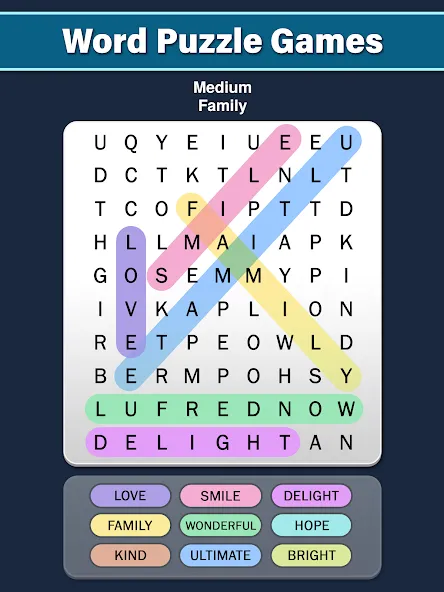 Word Search: Word Find (Ворд Срч)  [МОД Unlocked] Screenshot 5