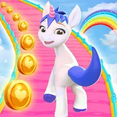 Взломанная Unicorn Kingdom: Running Games (Юникорн Кингдом)  [МОД Все открыто] - стабильная версия apk на Андроид