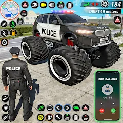 Скачать взломанную Police Monster Truck Car Games  [МОД Unlocked] - полная версия apk на Андроид