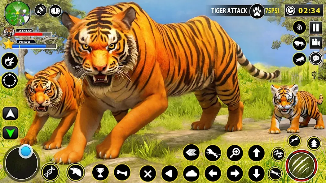 Tiger Simulator Lion games 3D (Тигровый Симулятор Игр Льва 3D)  [МОД Menu] Screenshot 1