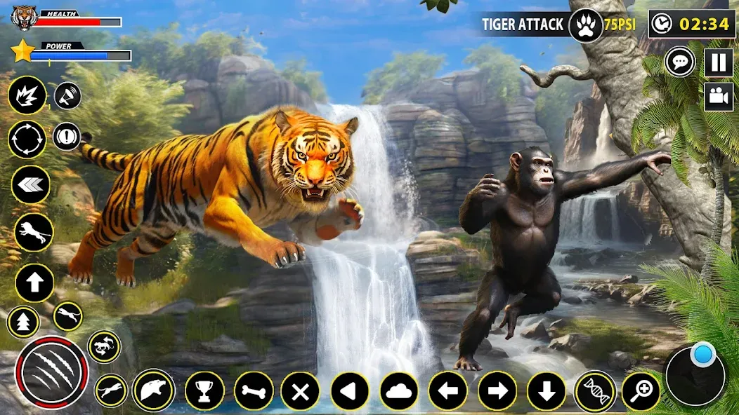 Tiger Simulator Lion games 3D (Тигровый Симулятор Игр Льва 3D)  [МОД Menu] Screenshot 2