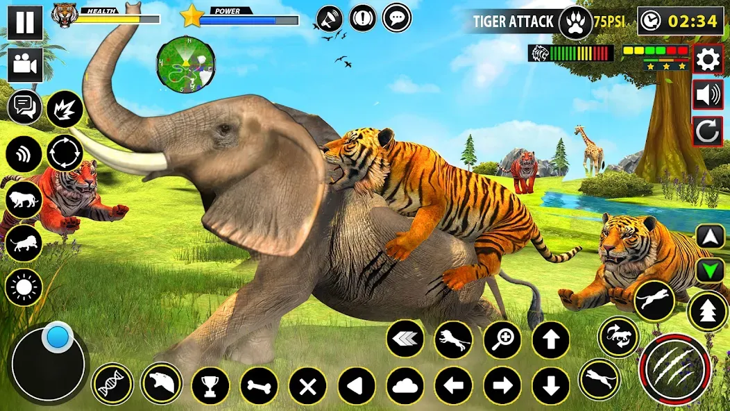 Tiger Simulator Lion games 3D (Тигровый Симулятор Игр Льва 3D)  [МОД Menu] Screenshot 3