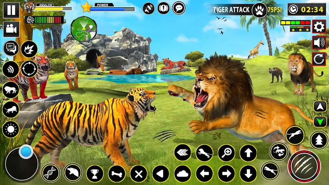 Tiger Simulator Lion games 3D (Тигровый Симулятор Игр Льва 3D)  [МОД Menu] Screenshot 5