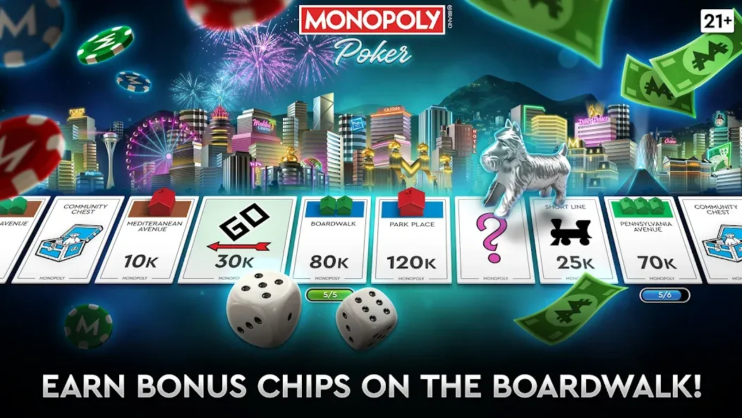 MONOPOLY Poker - Texas Holdem (МОНОПОЛИЯ Покер)  [МОД Бесконечные монеты] Screenshot 1