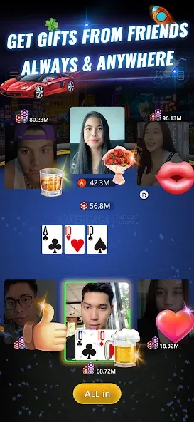 PokerGaga: Texas Holdem Live (ПокерГага)  [МОД Mega Pack] Screenshot 2