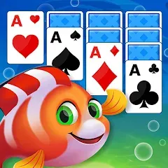 Скачать взломанную Solitaire Fish Klondike Card (Солитер Карточная игра Клондайк Фиш)  [МОД Бесконечные деньги] - стабильная версия apk на Андроид