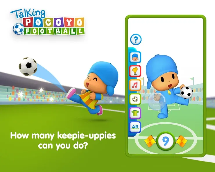 Talking Pocoyo Football  [МОД Меню] Screenshot 1