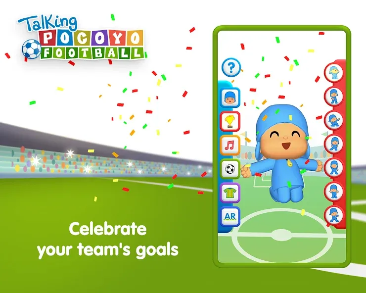 Talking Pocoyo Football  [МОД Меню] Screenshot 3