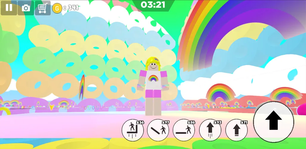 Rainbow Parkour sweet Girl (Рейнбоу Паркур милая девушка)  [МОД Mega Pack] Screenshot 5