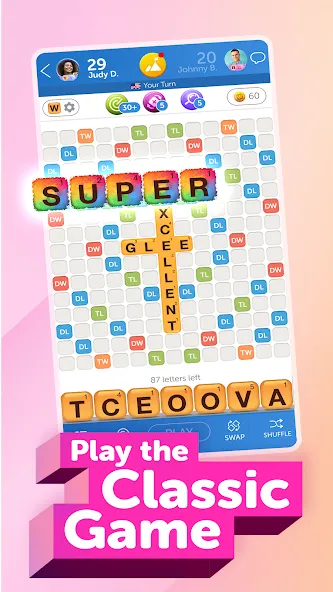 Words With Friends 2 Word Game (Вордс вит Френдс 2 Классик)  [МОД Все открыто] Screenshot 1