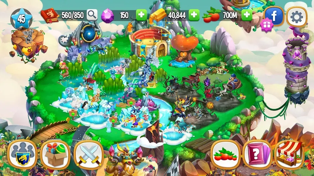 Dragon City: Mobile Adventure  [МОД Бесконечные монеты] Screenshot 4