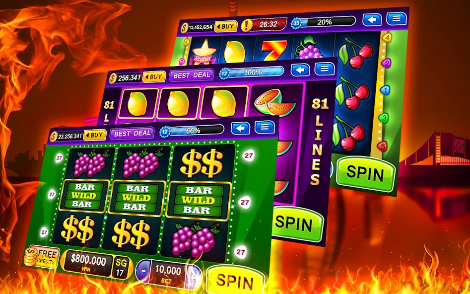 Slots - Casino Slot Machines  [МОД Бесконечные монеты] Screenshot 4