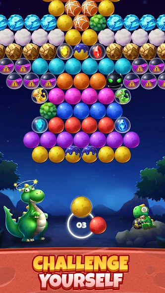 Bubble Shooter Primitive Eggs (Бабл Шутер Примитивные Яйца)  [МОД Бесконечные монеты] Screenshot 5