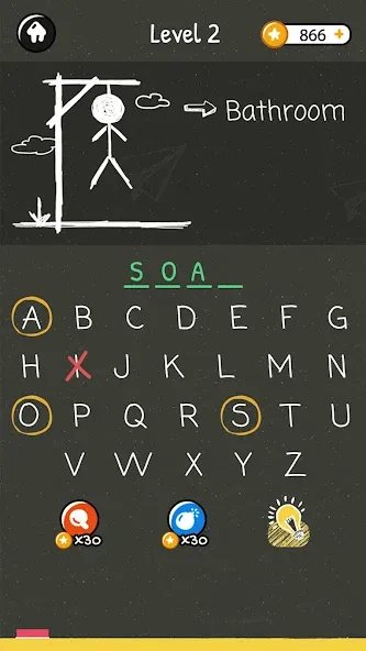 Hangman Words:Two Player Games  [МОД Меню] Screenshot 3