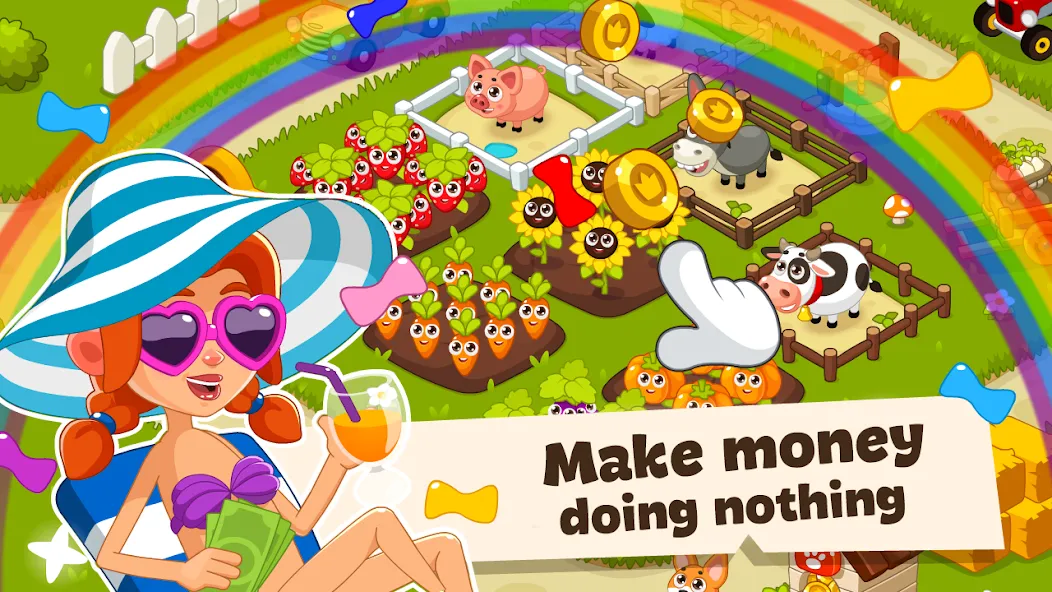 Idle Farm Game Offline Clicker  [МОД Бесконечные деньги] Screenshot 3