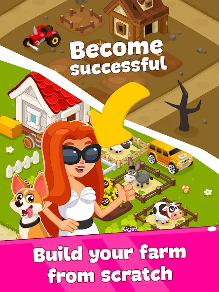 Idle Farm Game Offline Clicker  [МОД Бесконечные деньги] Screenshot 5