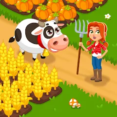 Взломанная Idle Farm Game Offline Clicker  [МОД Бесконечные деньги] - последняя версия apk на Андроид