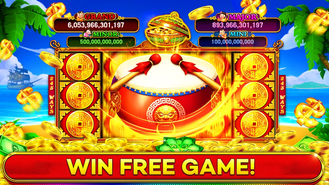 Jackpot Boom Casino Slot Games (Джекпот Бум Казино Игры на Слотмашинах)  [МОД Бесконечные монеты] Screenshot 1