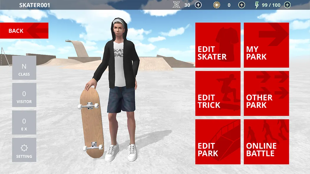 Skate Space (Скейт Спейс)  [МОД Много монет] Screenshot 5