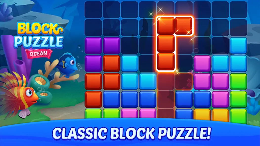 Block Puzzle Ocean  [МОД Бесконечные деньги] Screenshot 1