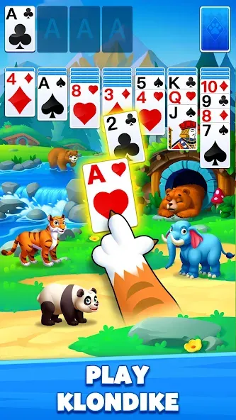 Solitaire Zoo  [МОД Бесконечные монеты] Screenshot 1