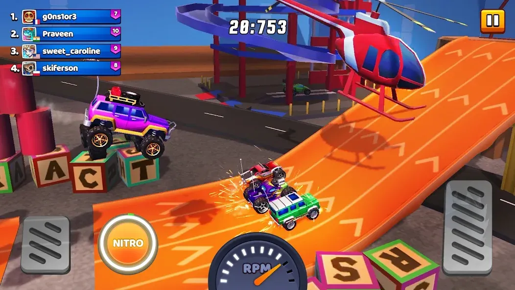 Nitro Jump - Car Racing (Нитро Джамп Рейсинг)  [МОД Бесконечные монеты] Screenshot 3