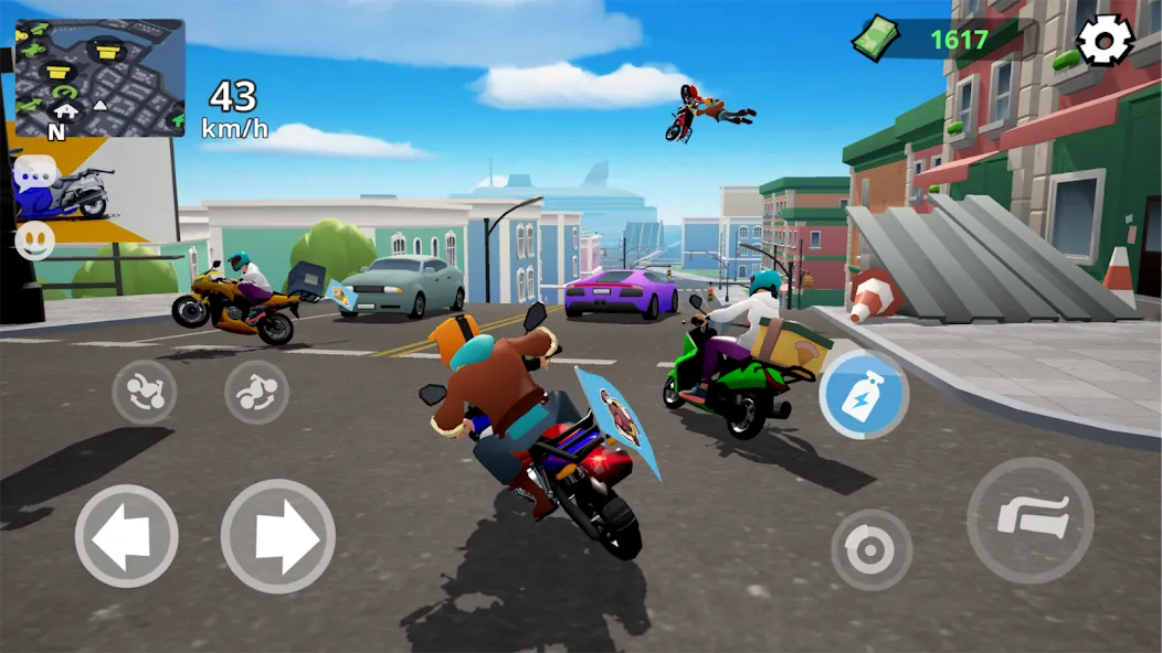 Moto City: Mad Bike Delivery (Мото Сити)  [МОД Меню] Screenshot 2