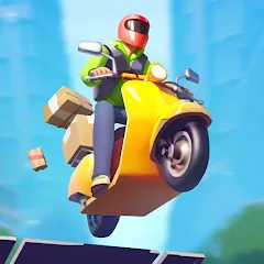 Скачать взломанную Moto City: Mad Bike Delivery (Мото Сити)  [МОД Меню] - полная версия apk на Андроид