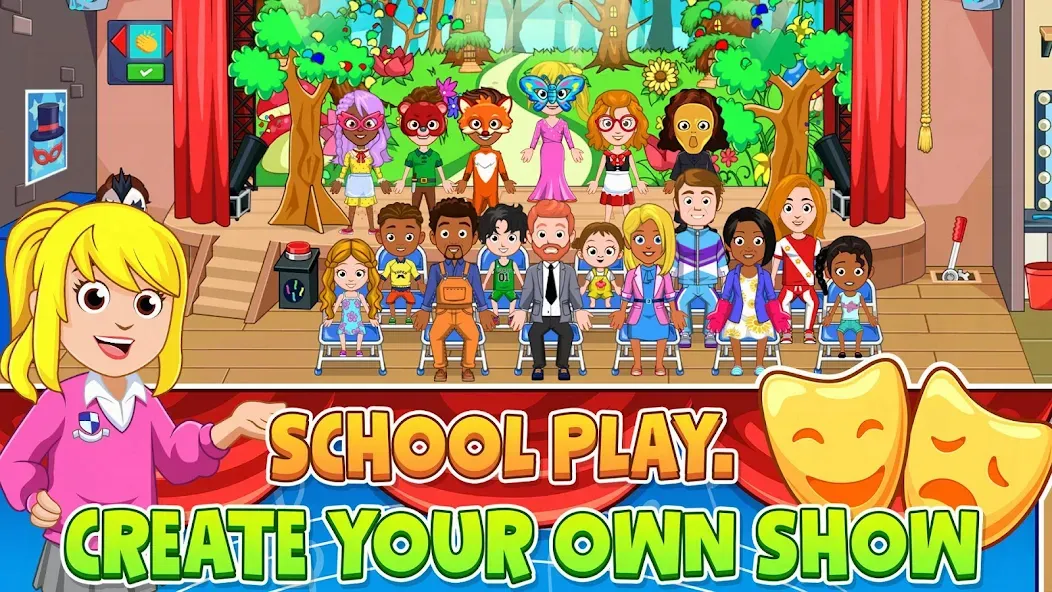 My City : High School (Мой город)  [МОД Бесконечные деньги] Screenshot 4