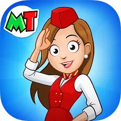 Скачать взломанную My Town Airport games for kids (Май Таун)  [МОД Unlocked] - полная версия apk на Андроид