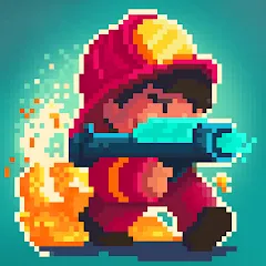 Взломанная Firefighter: pixel shooter  [МОД Бесконечные монеты] - последняя версия apk на Андроид