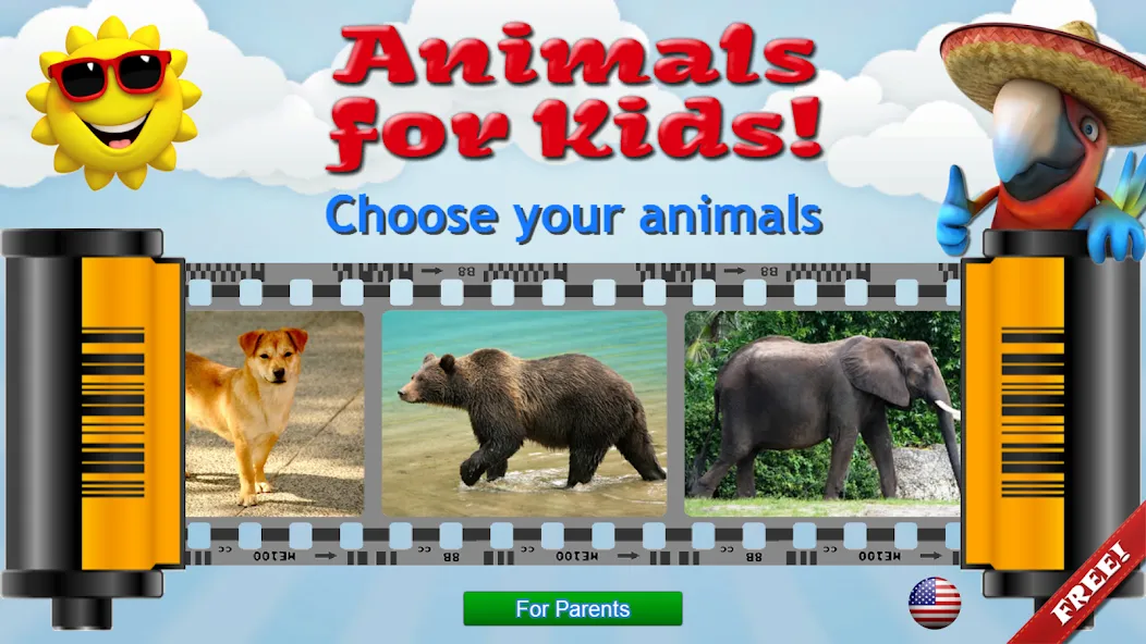 Animals for Kids  [МОД Unlimited Money] Screenshot 1