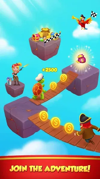 Coin Rush - Pirate GO! (Коин Раш)  [МОД Много монет] Screenshot 2