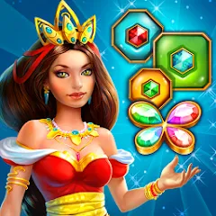 Скачать взломанную Lost Jewels - Match 3 Puzzle (Лост Джуэлс)  [МОД Menu] - стабильная версия apk на Андроид