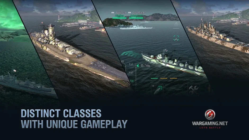 World of Warships Blitz War (Ворлд оф Варшипс Блиц Вар)  [МОД Бесконечные монеты] Screenshot 3